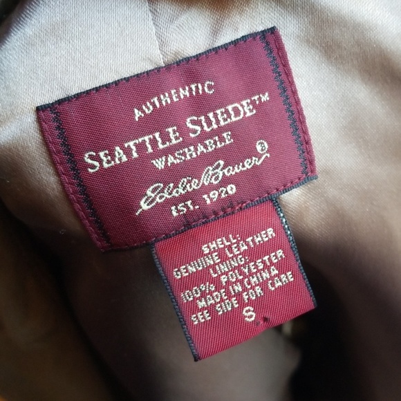 Eddie Bauer Sz S Suede Blazer GUC - Picture 6 of 6